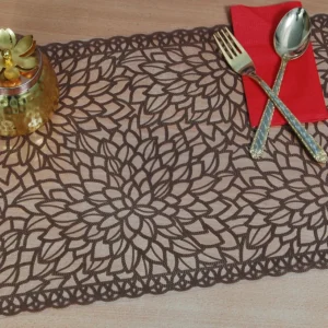 Brown PVC Table Placemats -Set Of 1 Table Mats