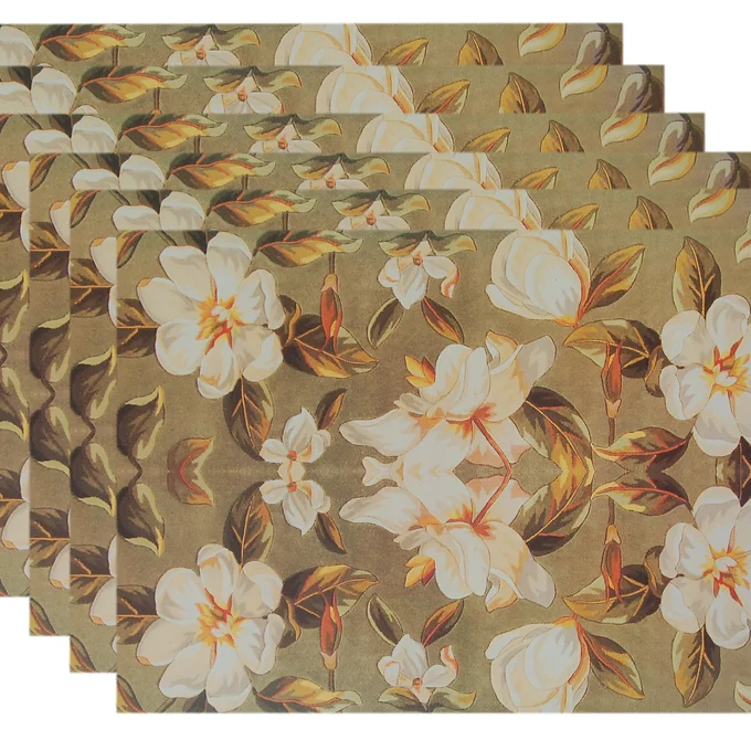 Multi-Colour Floral Print Table Placemats -Set Of 12 Table Mats-Plastic Kitchen