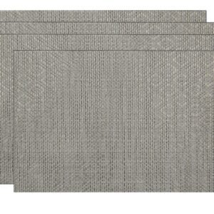 Grey PVC Table Placemats -Set Of 4 Table Mats