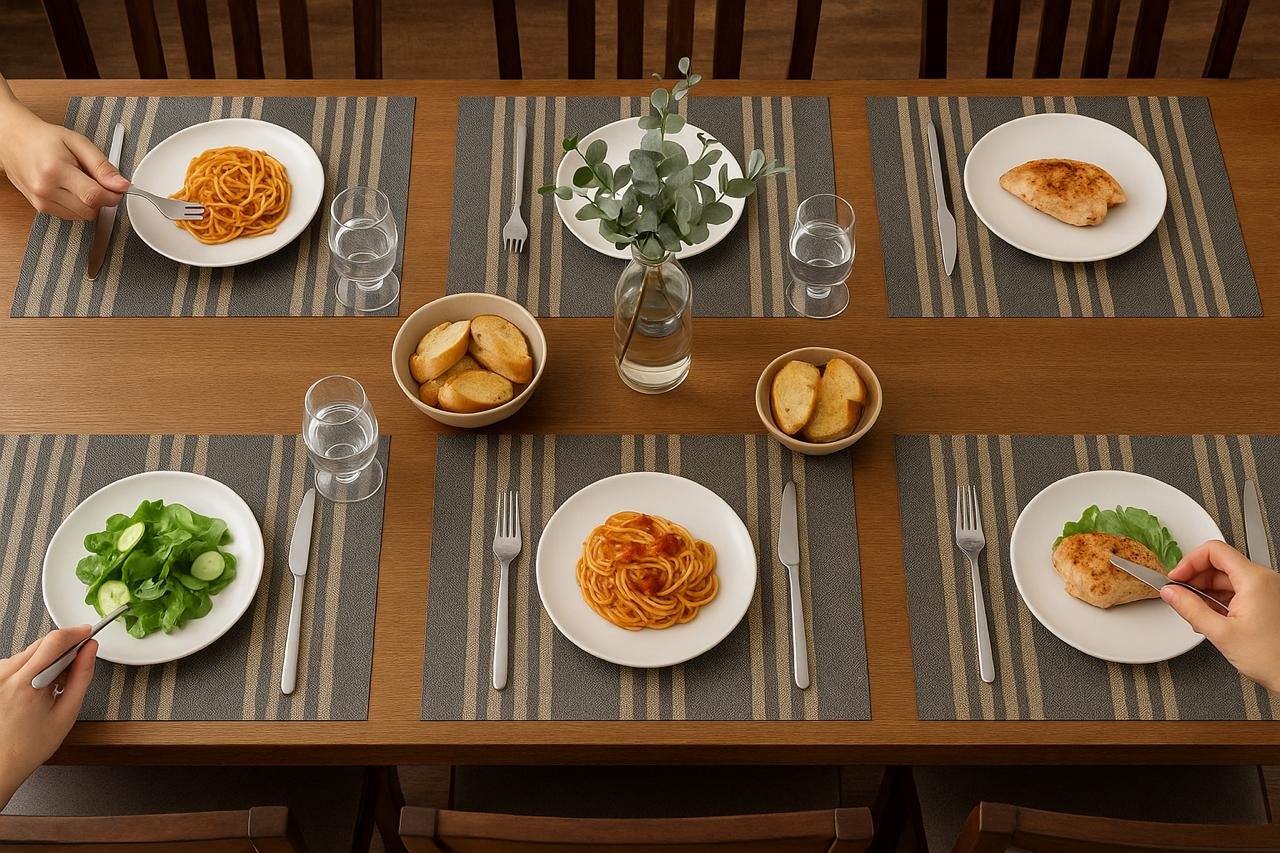 Multicolor PVC Table Placemats -Set Of 6 Table Mats