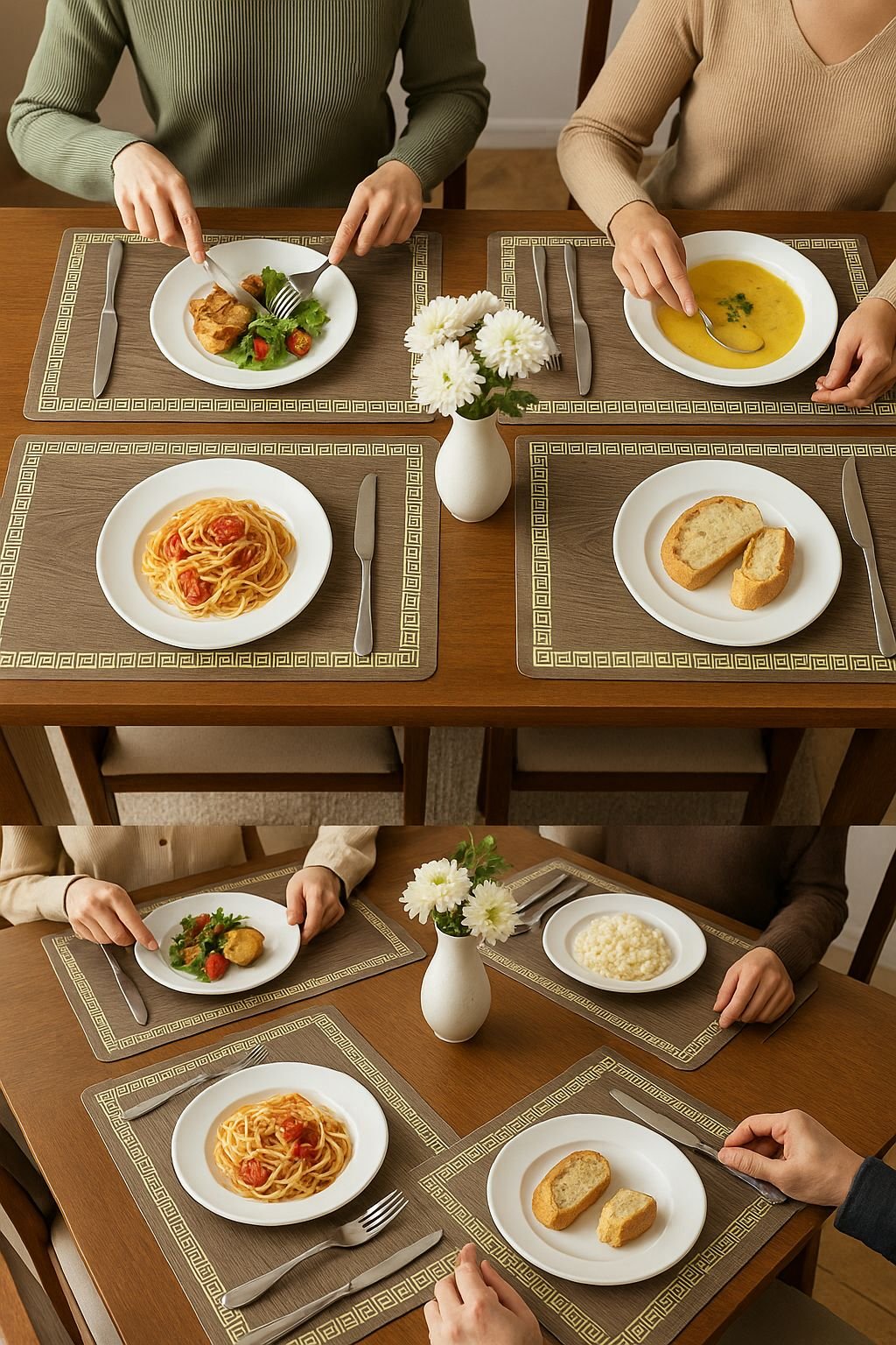 Multicolor PVC Table Placemats -Set Of 6 Table Mats