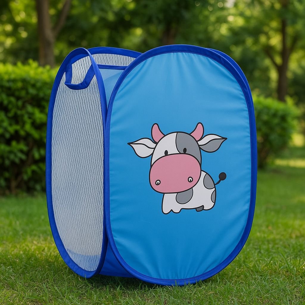 Full Size Rectangular Blue Foldable Laundry Basket - Laundry Bag pack of 1