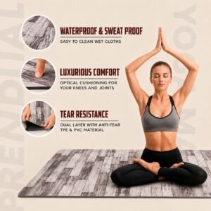 Full Size Printed Designer Yoga Mat+ Carrying Strap I 4 MM Yoga Mat I