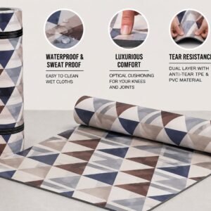 Full Size Printed Designer Yoga Mat+ Carrying Strap I 4 MM Yoga Mat I