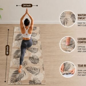Full Size Printed Designer Yoga Mat+ Carrying Strap I 4 MM Yoga Mat I