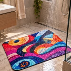 Kids super absorbent & Anti-Skid Rubber Bath Mat For Home & Office | 37X57 Cm/Quick Drying Bathroom mat