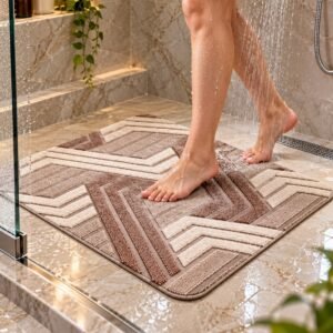 Jacquard loop absorbent rubber mat & Anti-Skid Rubber Bath Mat For Home & Office | 37X57 Cm