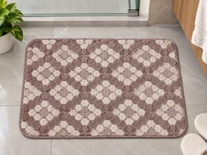 Jacquard loop absorbent rubber mat & Anti-Skid Rubber Bath Mat For Home & Office | 37X57 Cm
