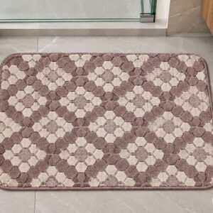 Jacquard loop absorbent rubber mat & Anti-Skid Rubber Bath Mat For Home & Office | 37X57 Cm